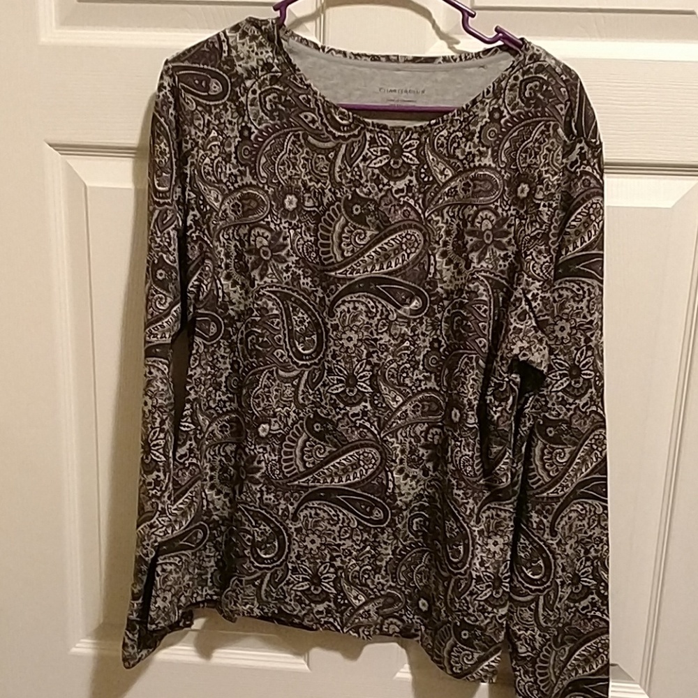 Charter Club paisley top. NWT XL